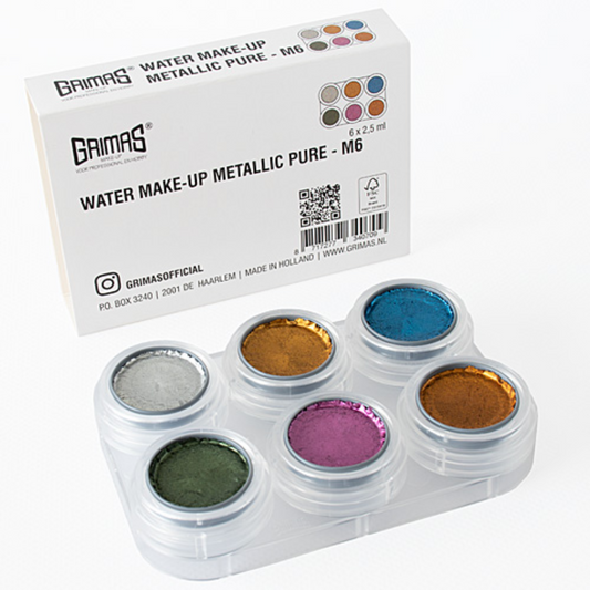 Water Make-up kasvomaali -paletti 6 Metallic, Grimas