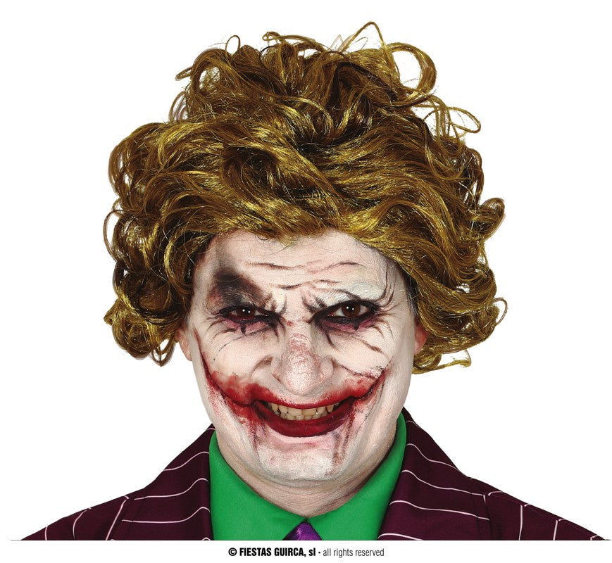 Jokeri peruukki, keltavihreä - Art Move Store Oy